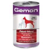 Gemon Dog Maxi консервы для собак крупных пород кусочки говядины с рисом 1250г