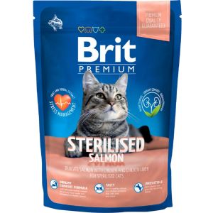 Brit Premium Cat Sterilized д/стерилизованных Лосось/Курица/Печень 400гр(1/25)