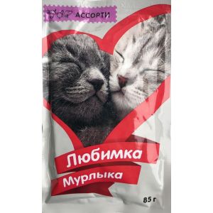 Корм для кошек ЛюбимкаМурлыка с ассорти «Мяснофф» 85 г