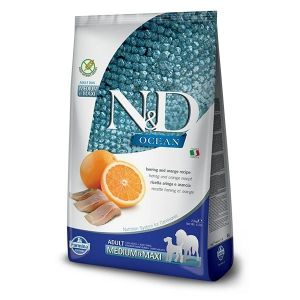 Farmina N&D Ocean корм для собак средних и крупных пород Сельдь с апельсином 2,5кг