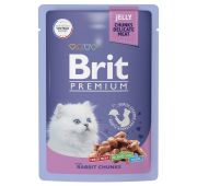 Brit Premium пауч 85гр д/котят Кролик/желе (1/14)
