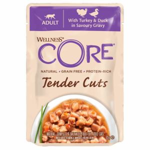 CORE TENDER CUTS для кошек, из индейки с уткой в виде нарезки в соусе 85 г