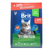 Brit Premium Cat Sterilized д/стерилизованных Курица/Печень 2кг АКЦИЯ+500гр