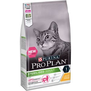 PRO PLAN корм для кошек STERILISED Курица чувств. пищ (1.5kg+2паучаx85g) акция