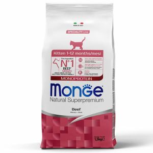 Monge Cat Monoprotein корм для котят с говядиной 1,5 кг