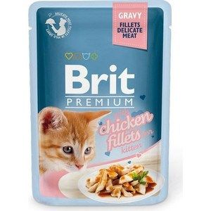 Brit Premium пауч 85гр д/кот Курица/Соус(1/24)