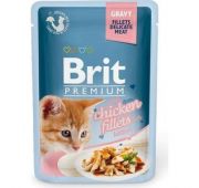 Brit Premium пауч 85гр д/кот кот Курица/Соус(1/24)
