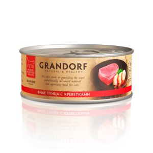 Grandorf конс 70гр. д/кош Филе тунца с креветками