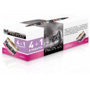 PRO PLAN комплект консерв для кошек DELICAT Индейка (5х85g) 4+1 акция