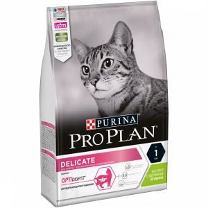 PRO PLAN корм для кошек DELICATE чувствительное пищеварение Ягненок 6*1,5