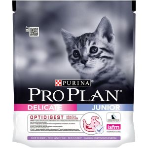 PRO PLAN корм для котят DELICATE чувствительное пищеварение Индейка 8x400
