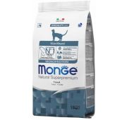 Monge Cat Monoprotein Sterilised Trout корм для стерилизованных кошек с форелью 1,5 кг