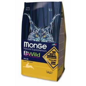 Monge Cat BWild LOW Hare корм для взрослых кошек с мясом зайца 1,5 кг
