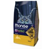 Monge Cat BWild LOW Hare корм для взрослых кошек с мясом зайца 1,5 кг