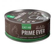 Prime Ever 4B Цыпленок с овощами в желе влажный корм для кошек жестяная банка 0,08 кг