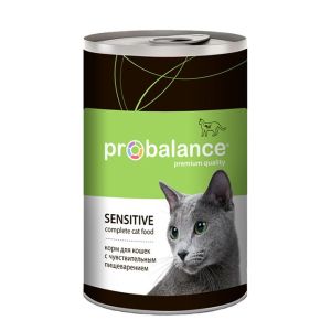 Probalance Sensitive Корм консервированный для кошек с чувствительным пищеварением, 415 гр 1/12