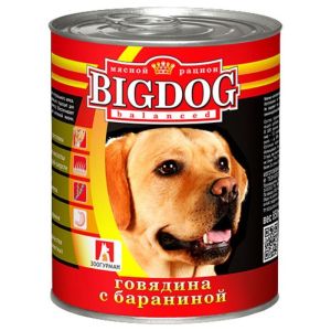 Big Dog конс 850гр д/с Говядина с бараниной(1/9)