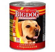 Big Dog конс 850гр д/с Говядина с бараниной(1/9)