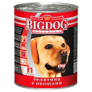 Big Dog конс 850гр д/с Телятина с овощами(1/9)