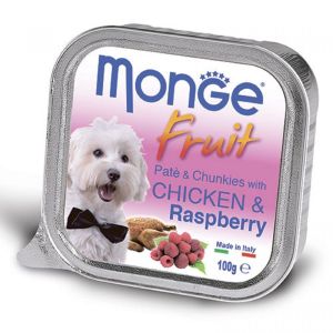 Monge Dog Fruit консервы для собак курица с малиной 100г