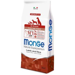Monge Dog Speciality Puppy&Junior корм для щенков всех пород ягненок с рисом и картофелем 12 кг