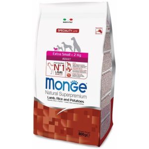 Monge Dog Speciality Extra Small корм для взрослых собак ягненок с рисом и картофелем 800г