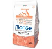 Monge Dog Speciality Puppy&Junior корм для щенков всех пород лосось с рисом 2,5 кг