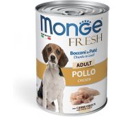 Monge Dog Fresh Chunks in Loaf консервы для собак мясной рулет курица 400г