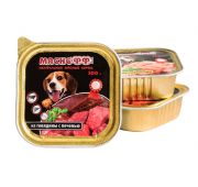 Мясной корм с говядиной и печенью для собак «Мяснофф» 100г