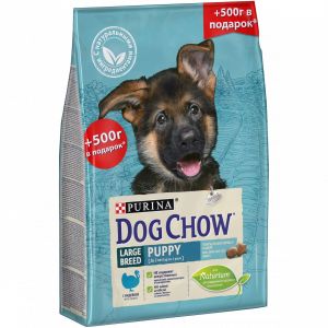 DOG CHOW PUPPY LARGE BREED Инд 5x2.5кг 500гFree RU