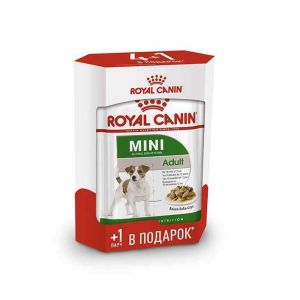 Royal Canin Комплект «Мини Эдалт (соус) 4+1 5*0,085 кг»