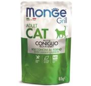 Monge Cat Grill Pouch паучи для взрослых кошек итальянский кролик 85г